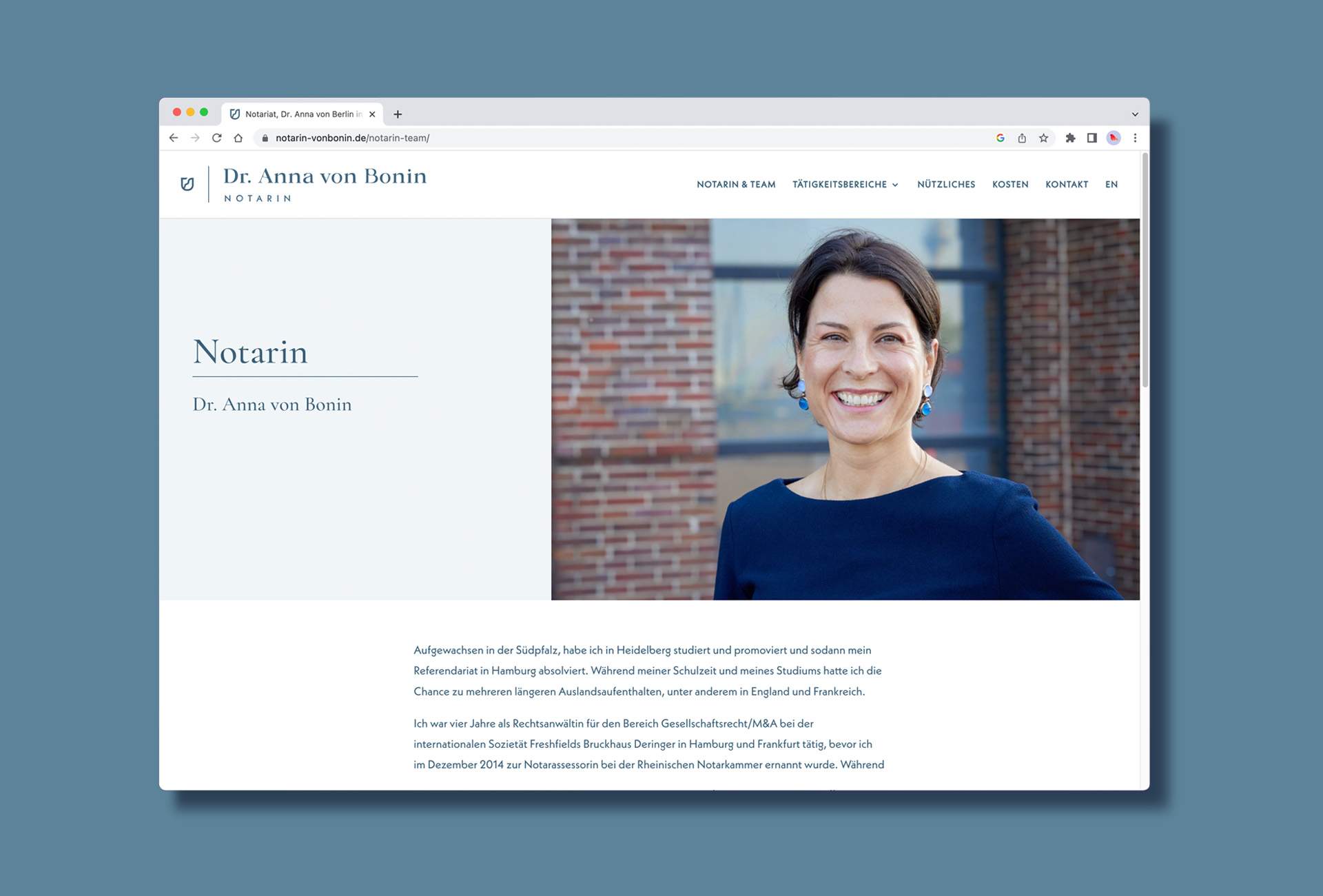 webdesign-notariat Branding und Webdesign für Stylistin im Comicstil